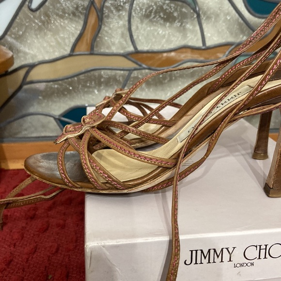 Jimmy Choo Boyce Strappy Sandals Heels Size 37 - Picture 9 of 16